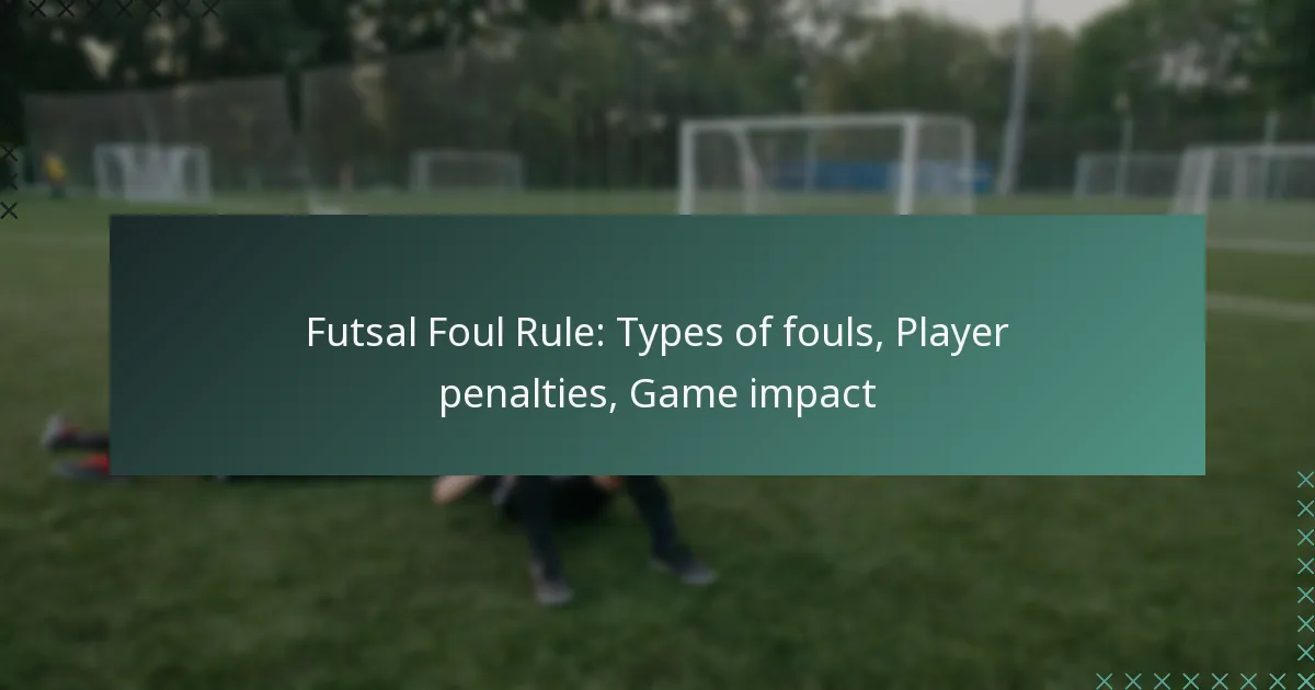 Futsal Foul Rule: Types of fouls, Player penalties, Game impact