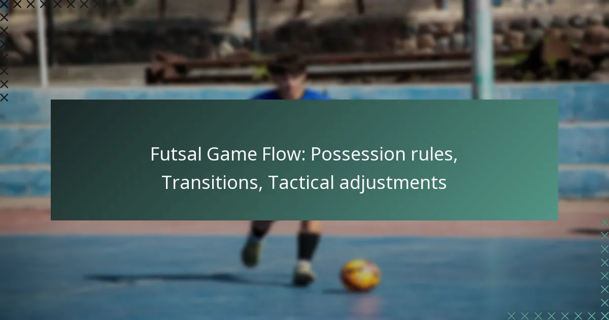 Futsal Game Flow: Possession rules, Transitions, Tactical adjustments