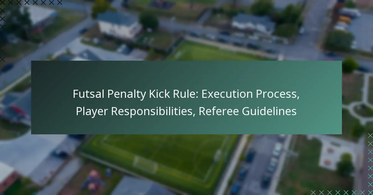 Futsal Penalty Kick Rule: Execution Process, Player Responsibilities, Referee Guidelines