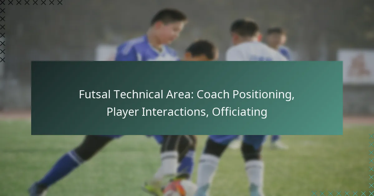 Futsal Technical Area: Coach Positioning, Player Interactions, Officiating