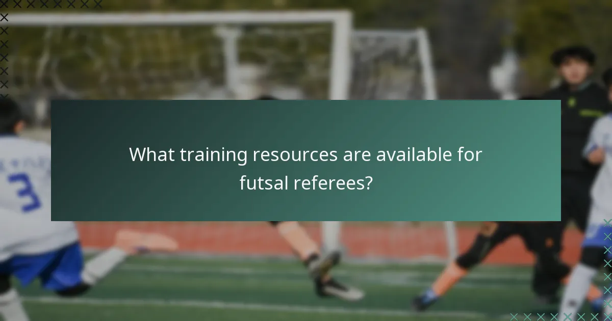 What training resources are available for futsal referees?
